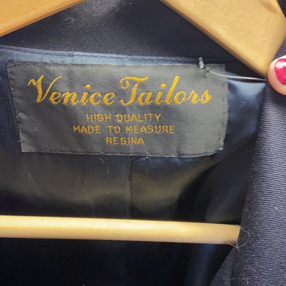 VENICE TAILORS black blazer suit jacket size medium - Picture 5 of 5